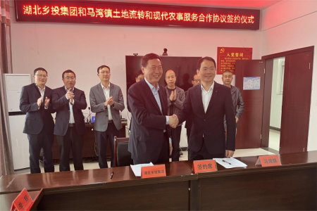 湖北乡投集团与天门市马湾镇签订土地流转和现代农事服务合作框架协议